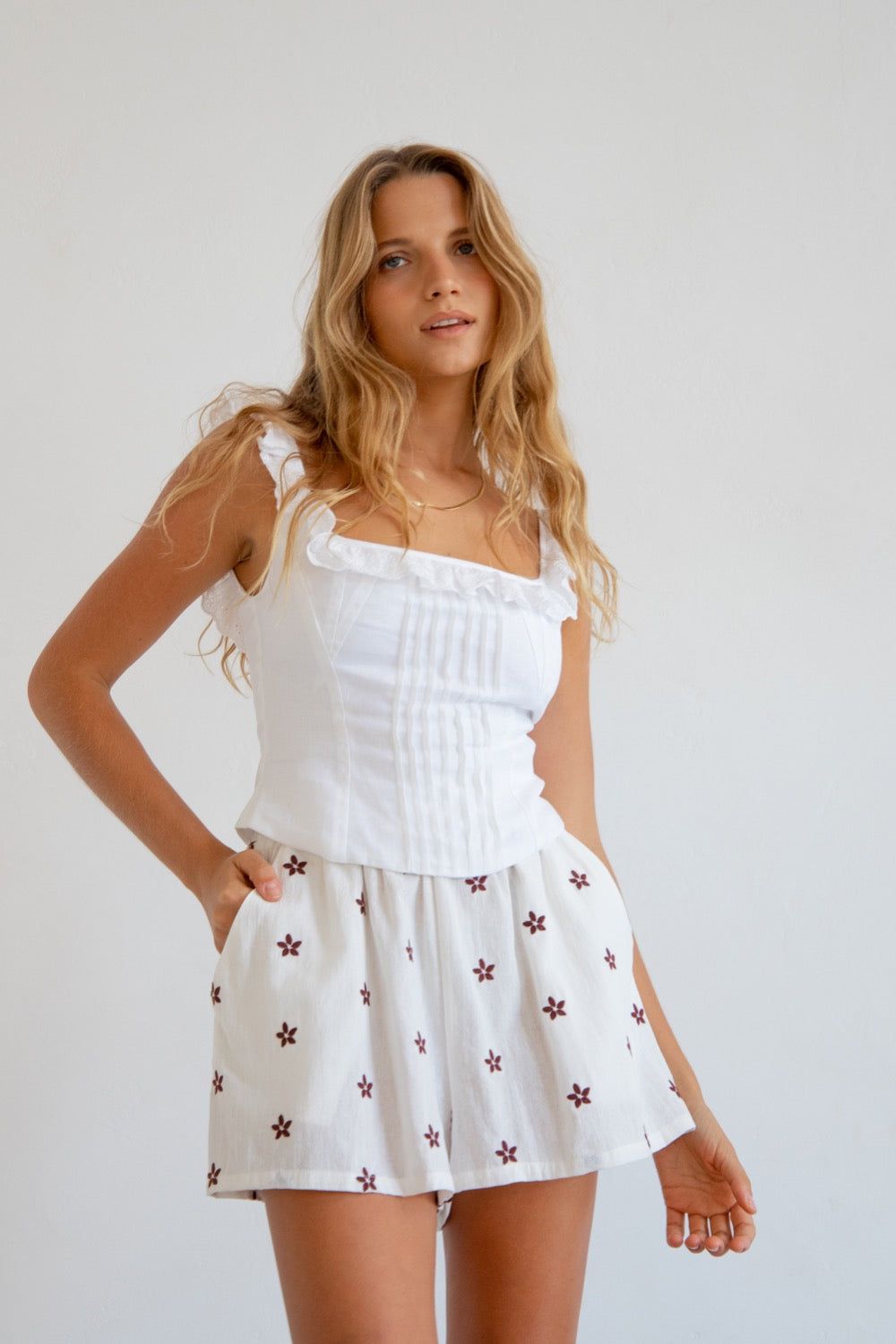 Le Voyage Shorts White sold by Verge Girl product image thumbnail 3