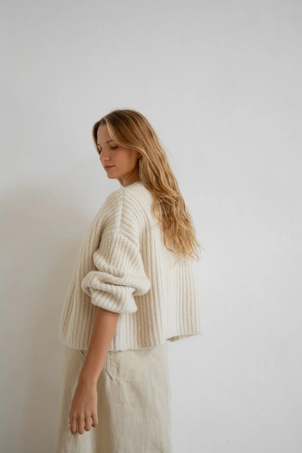 Elsie Knit Cardigan Cream sold by Verge Girl product image thumbnail 3
