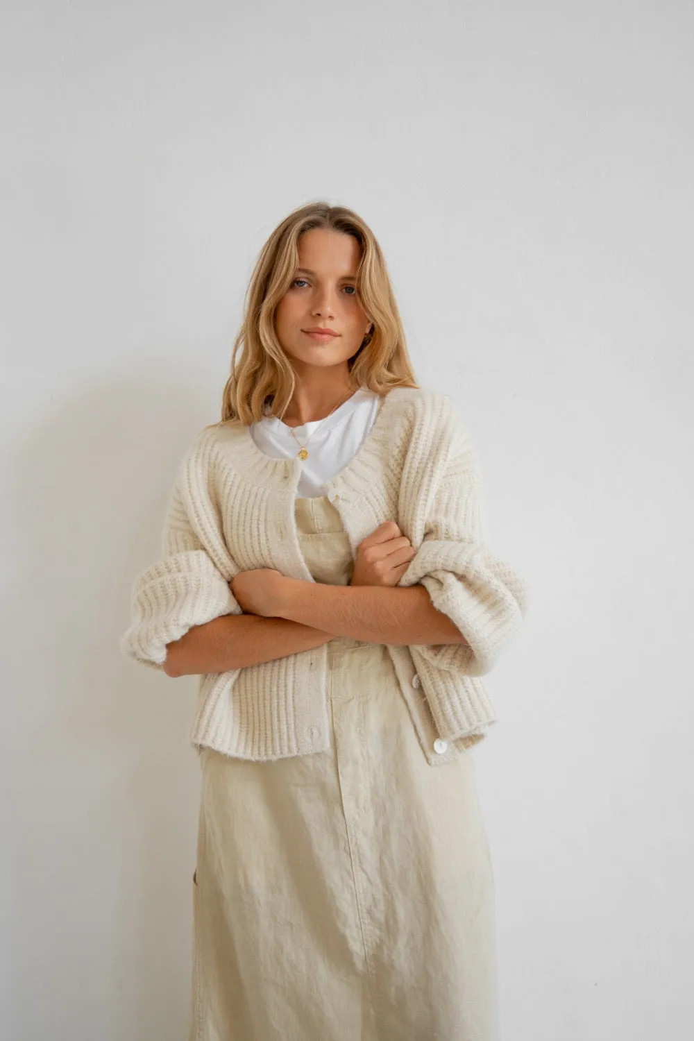 Elsie Knit Cardigan Cream sold by Verge Girl product image thumbnail 4