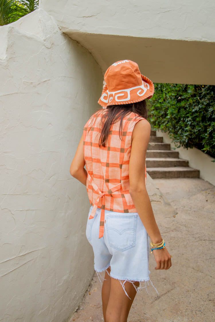 Italian Streets Linen Vest Sahara sold by Verge Girl product image thumbnail 8