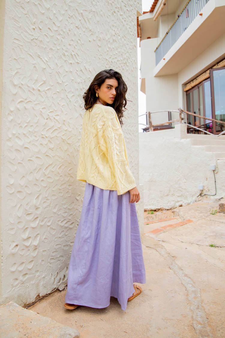 VRG GRL Lola Knit Cardigan // Lemon sold by Verge Girl product image thumbnail 2