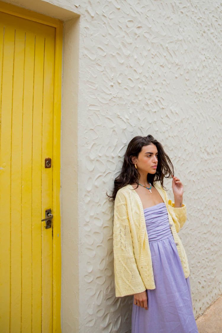 VRG GRL Lola Knit Cardigan // Lemon sold by Verge Girl product image thumbnail 5