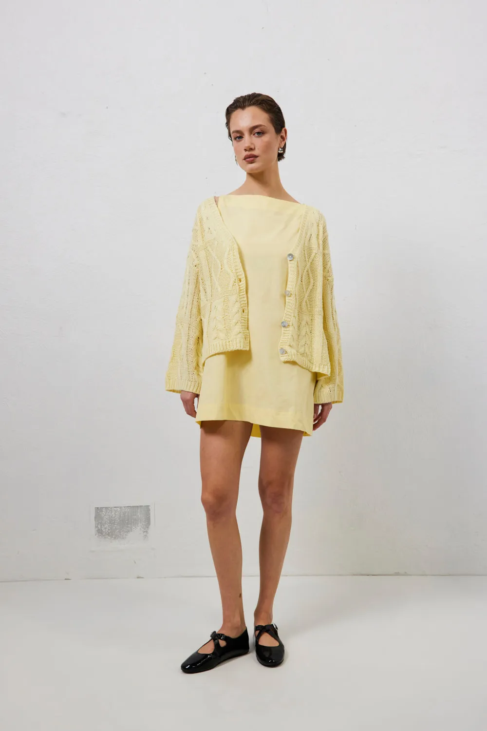 Lola Knit Cardigan Lemon sold by Verge Girl product image thumbnail 4