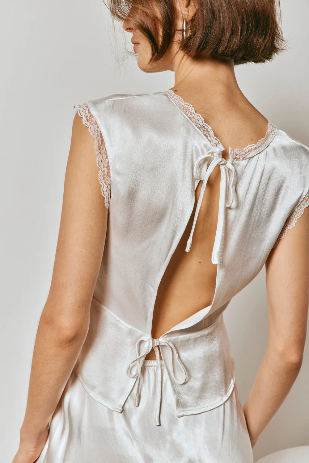 Vintage Lover Tie Back Top White sold by Verge Girl product image thumbnail 2