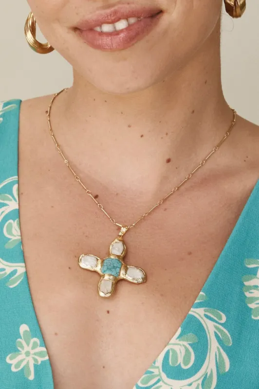 Rosalind Necklace Gold sold by Verge Girl