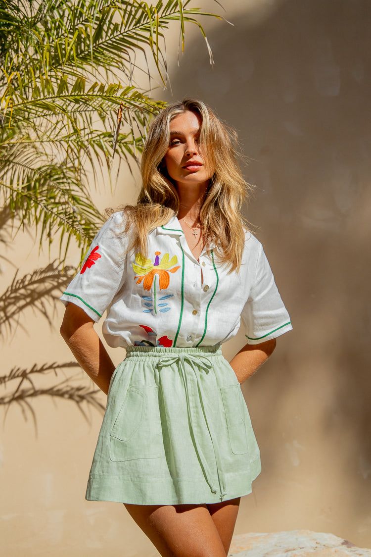 VRG GRL Fleuriste Linen Shirt sold by Verge Girl product image thumbnail 6