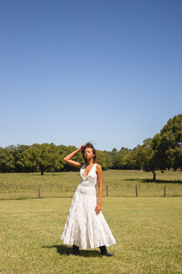 Dreamscape Midi Dress White sold by Verge Girl product image thumbnail 4