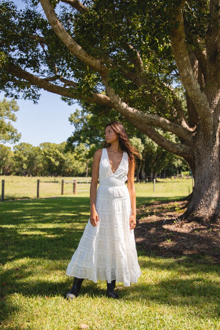 Dreamscape Midi Dress White sold by Verge Girl