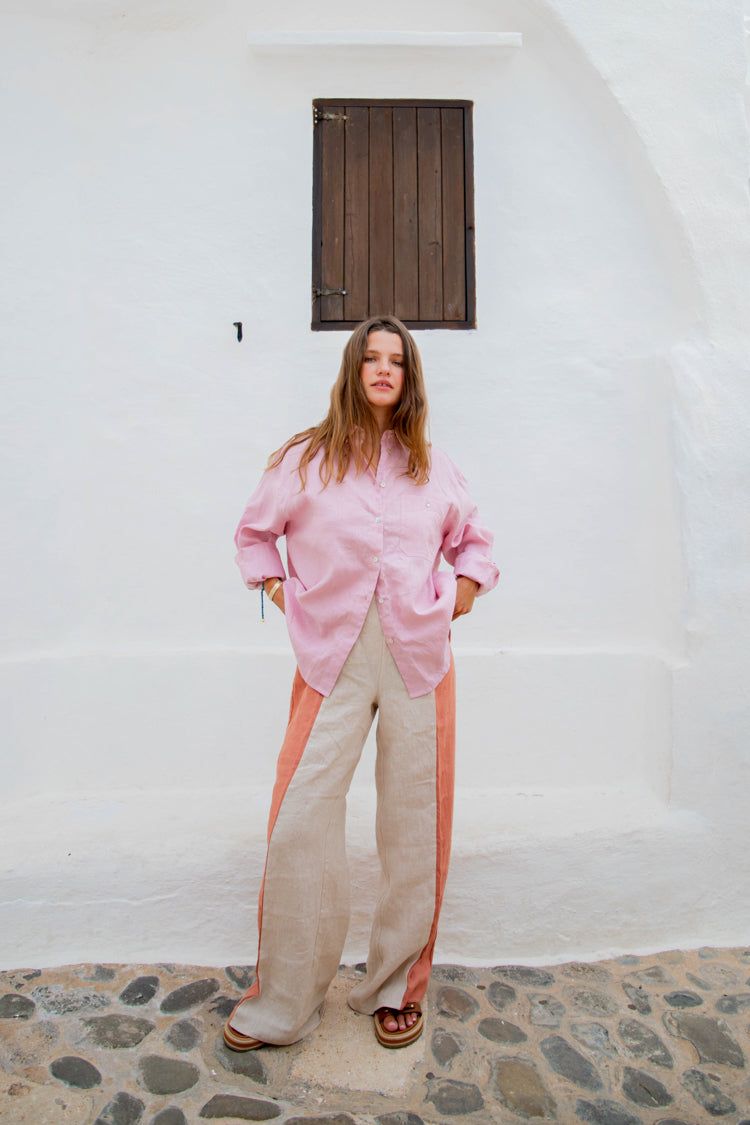 San Antonio Linen Shirt Blush sold by Verge Girl product image thumbnail 4