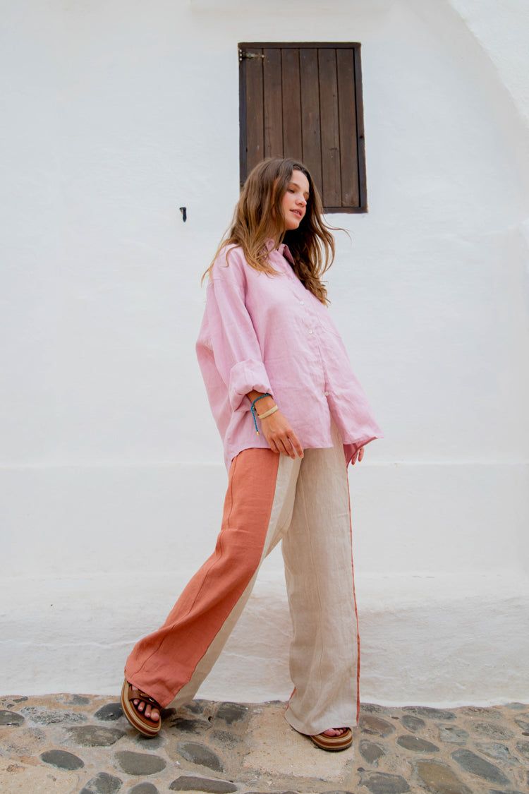San Antonio Linen Shirt Blush sold by Verge Girl product image thumbnail 3