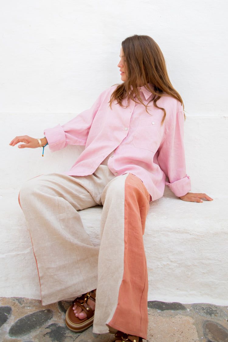 San Antonio Linen Shirt Blush sold by Verge Girl product image thumbnail 2