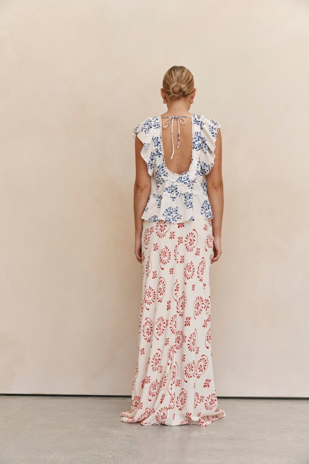 Carmine Bias Cut Maxi Skirt Blyss sold by Verge Girl product image thumbnail 5