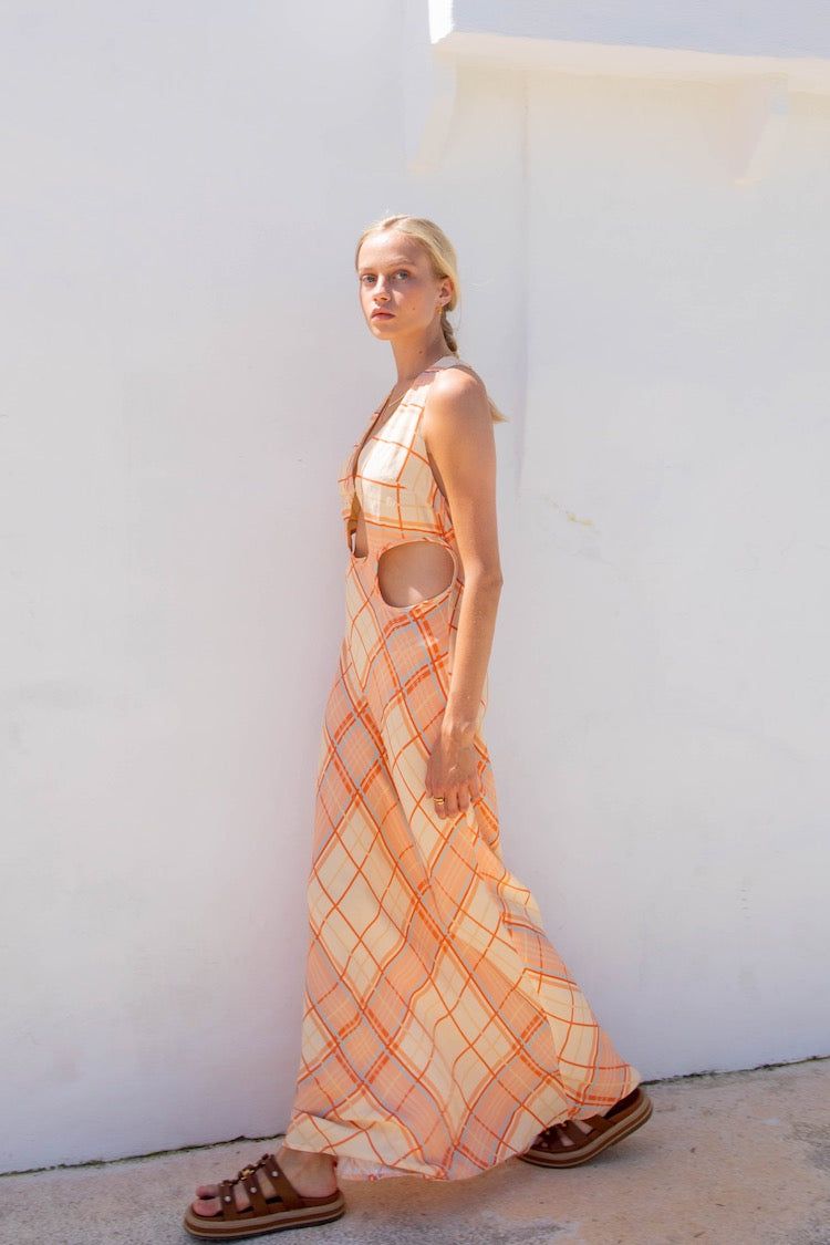 VRG GRL Style Icon Bias Cut Maxi Dress // Sorbet sold by Verge Girl product image thumbnail 4