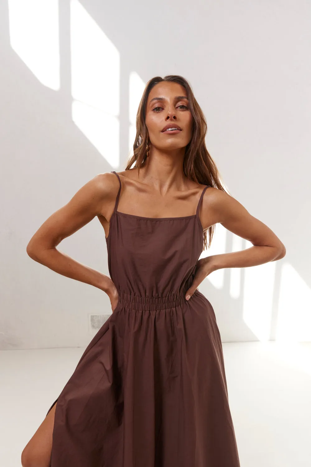 Lou Maxi Dress Chocolate sold by Verge Girl product image thumbnail 3