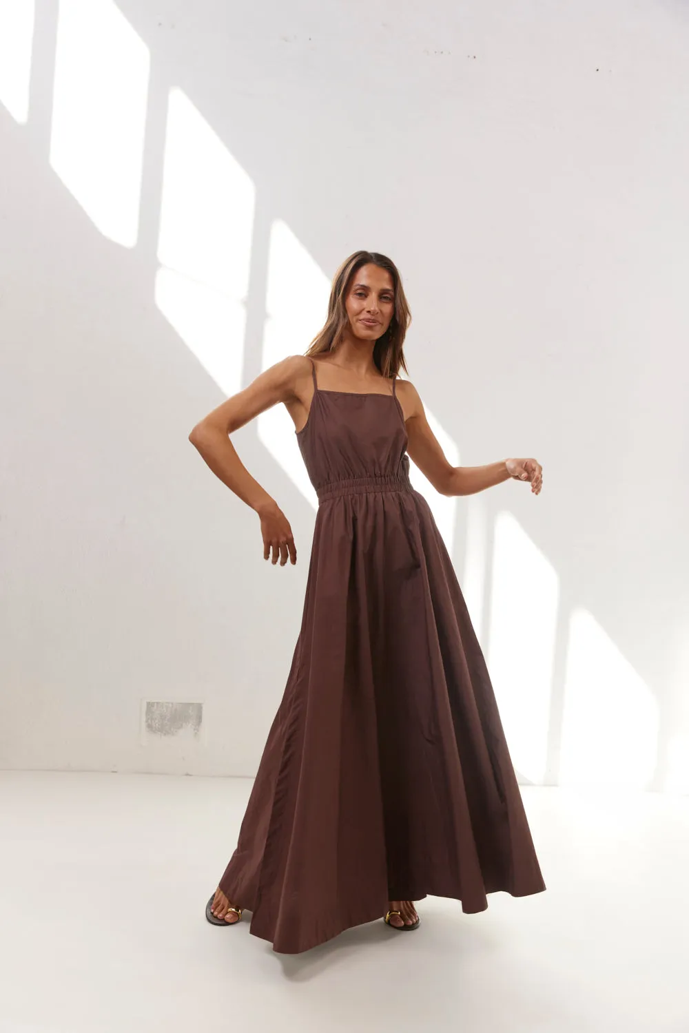 Lou Maxi Dress Chocolate sold by Verge Girl product image thumbnail 4