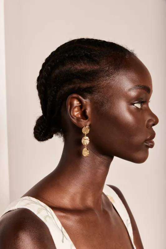 Alena Earrings Gold sold by Verge Girl