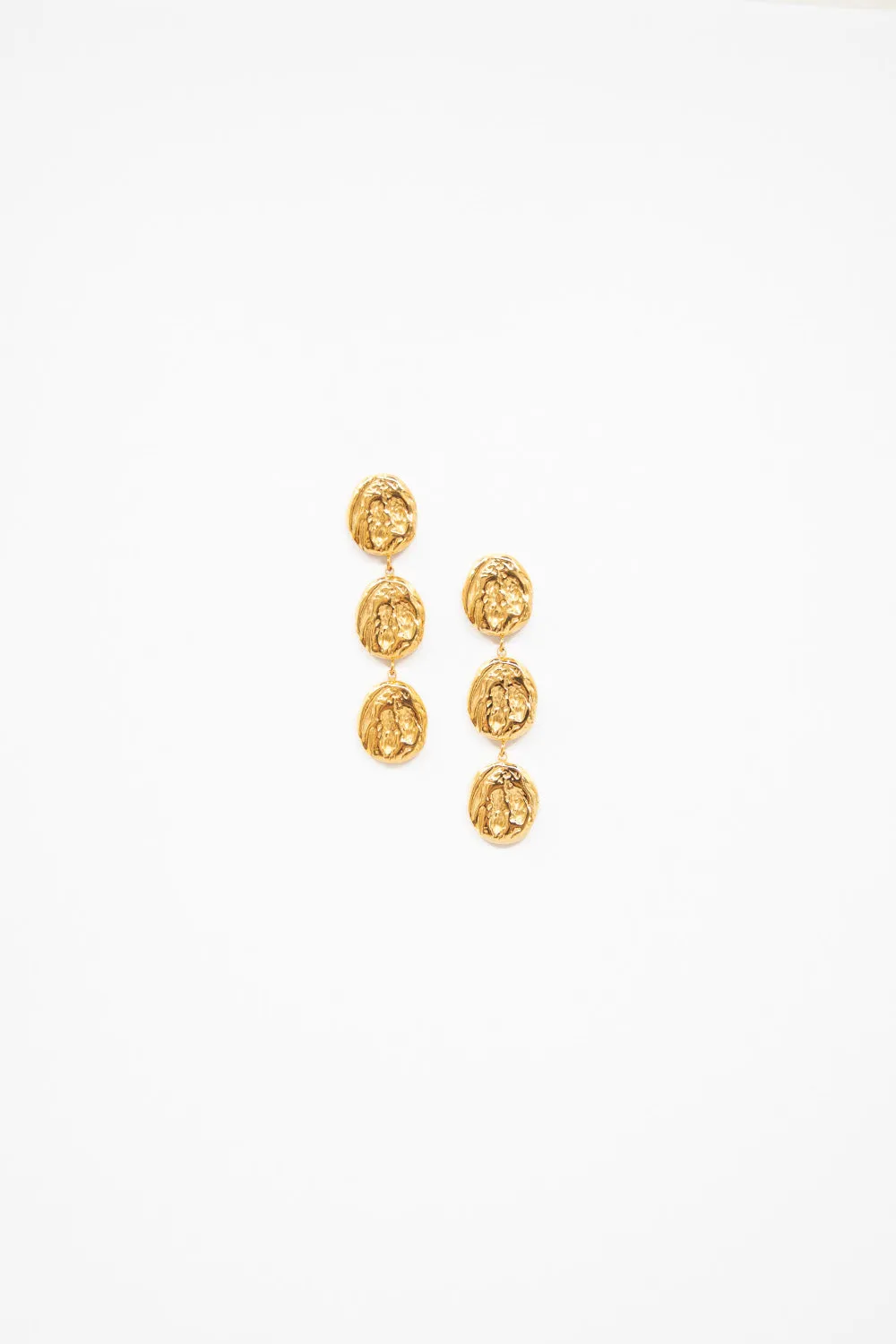 Alena Earrings Gold sold by Verge Girl product image thumbnail 2