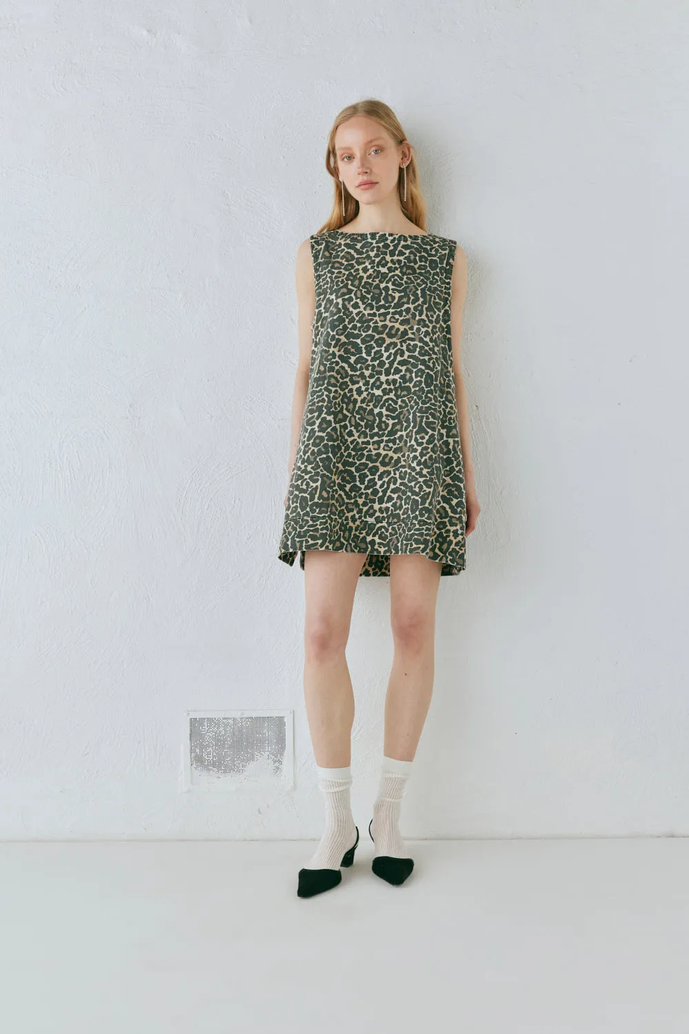 Zia Denim Mini Dress Leopard sold by Verge Girl product image thumbnail 5