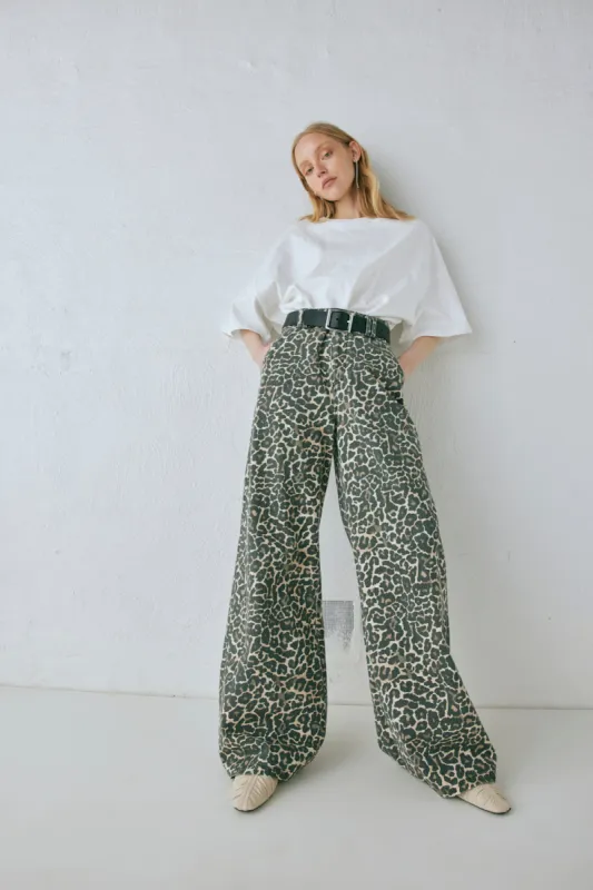 Zia Denim Jeans Leopard sold by Verge Girl