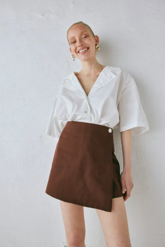 Cove Skort Chocolate sold by Verge Girl