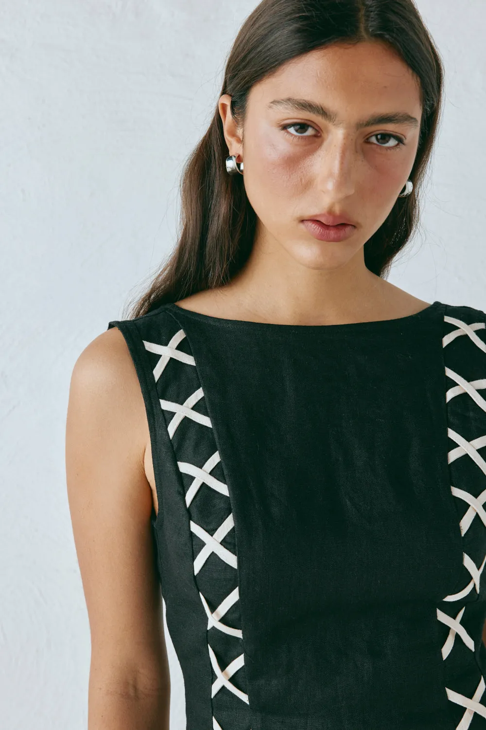 Maja Linen Maxi Dress Black sold by Verge Girl product image thumbnail 2