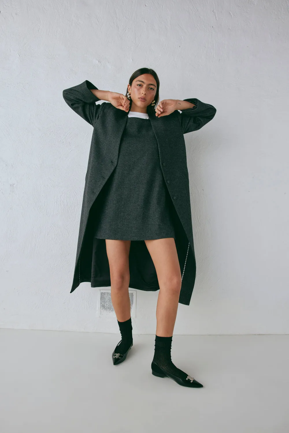Vale Trench Coat Charcoal sold by Verge Girl product image thumbnail 3