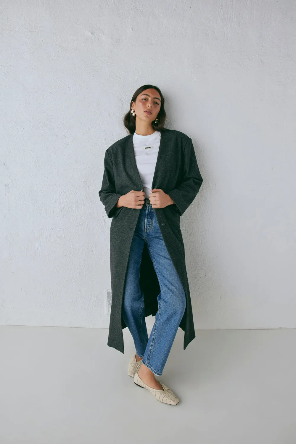 Vale Trench Coat Charcoal sold by Verge Girl