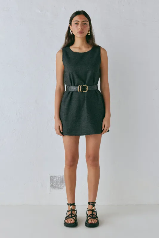 Vale Mini Dress Charcoal sold by Verge Girl