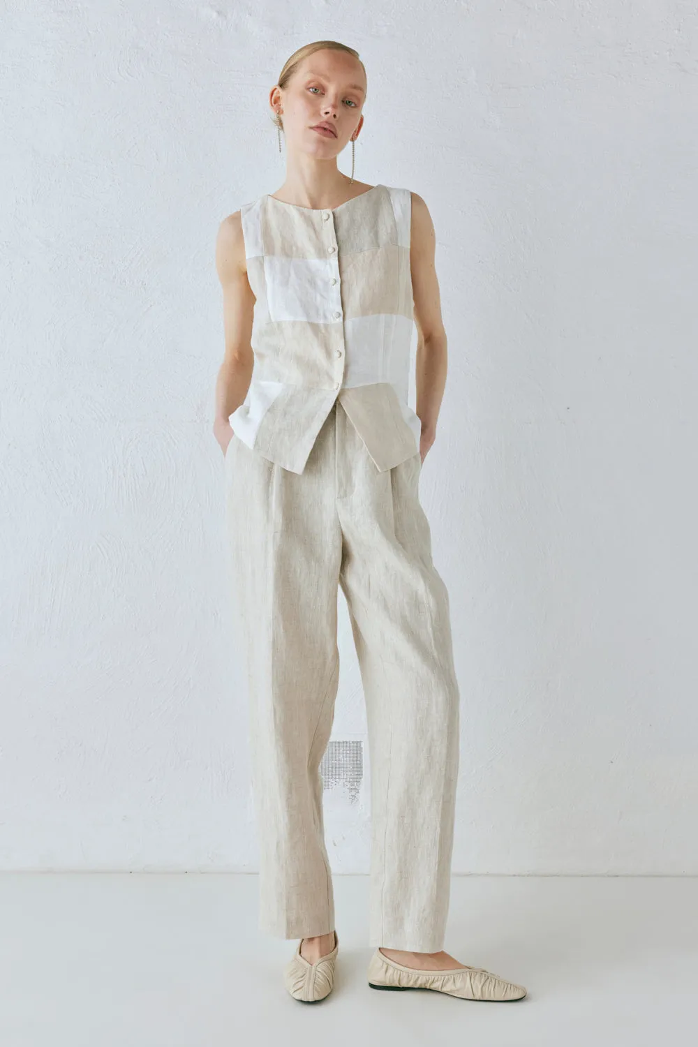 Rare Linen Vest Natural sold by Verge Girl product image thumbnail 5