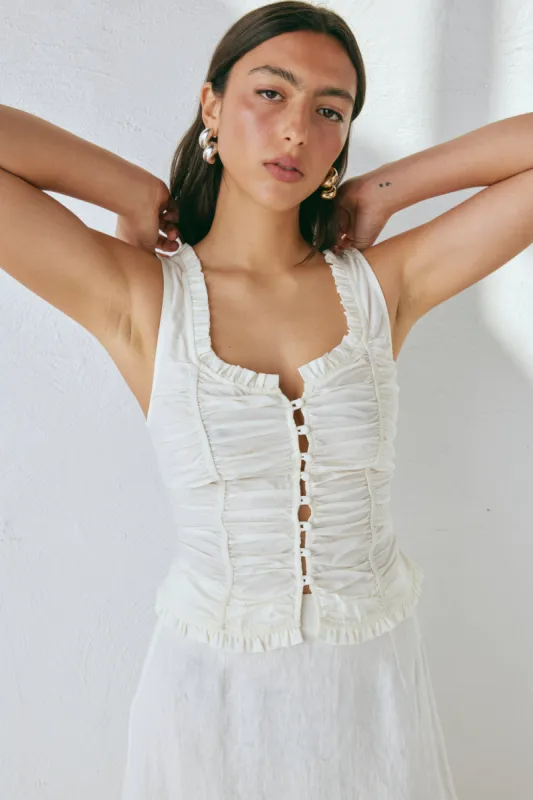 Vida Top White sold by Verge Girl