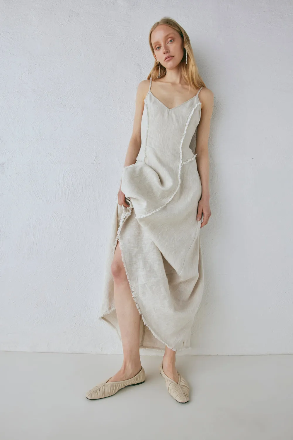 Thea Linen Maxi Dress Natural sold by Verge Girl product image thumbnail 2
