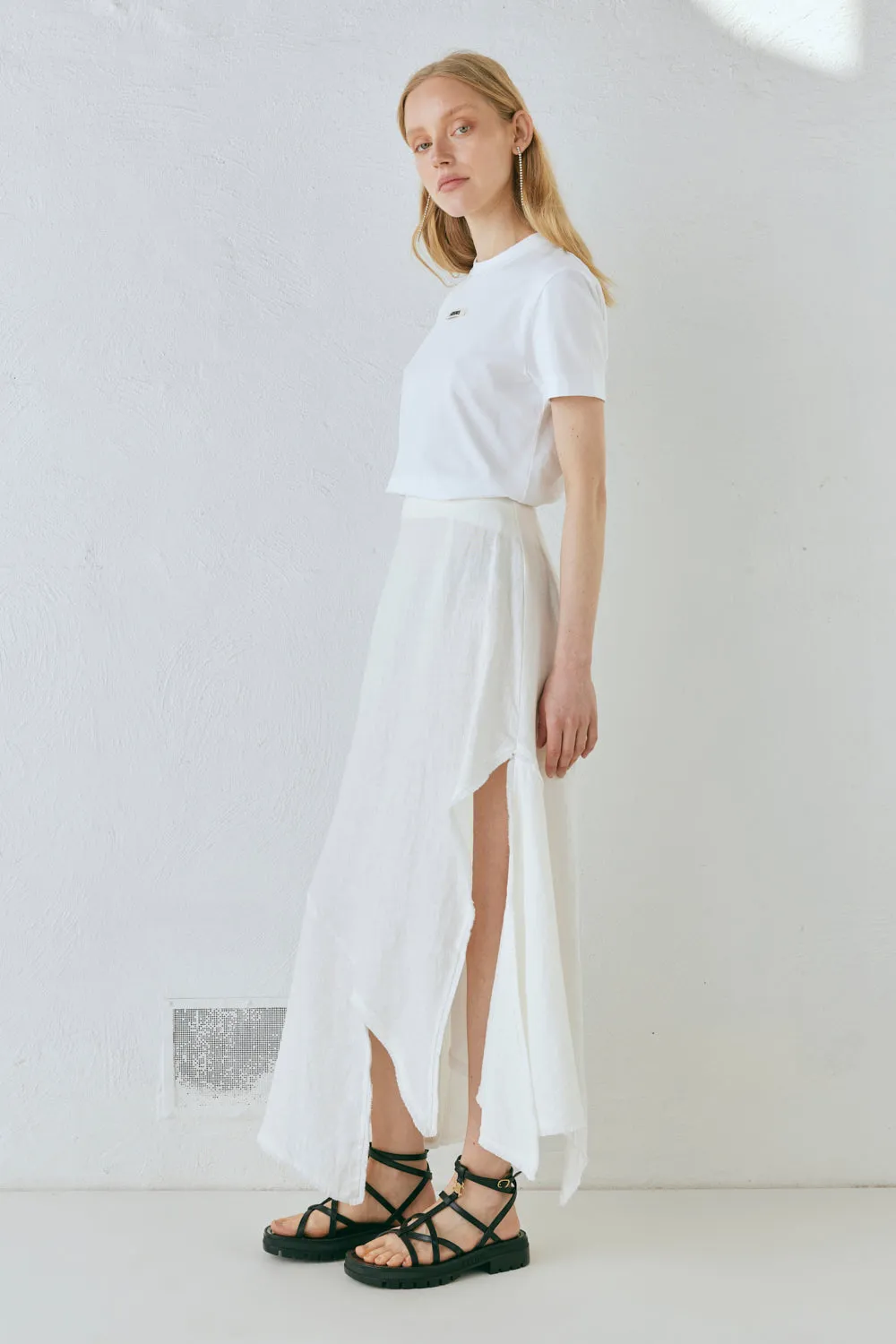 Mabel Linen Midi Skirt White sold by Verge Girl product image thumbnail 3