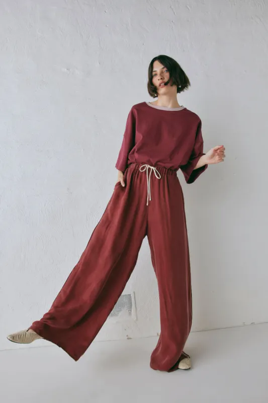 Moonscapes Pants Wine sold by Verge Girl