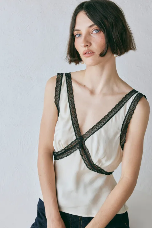 Andi Top Cream sold by Verge Girl