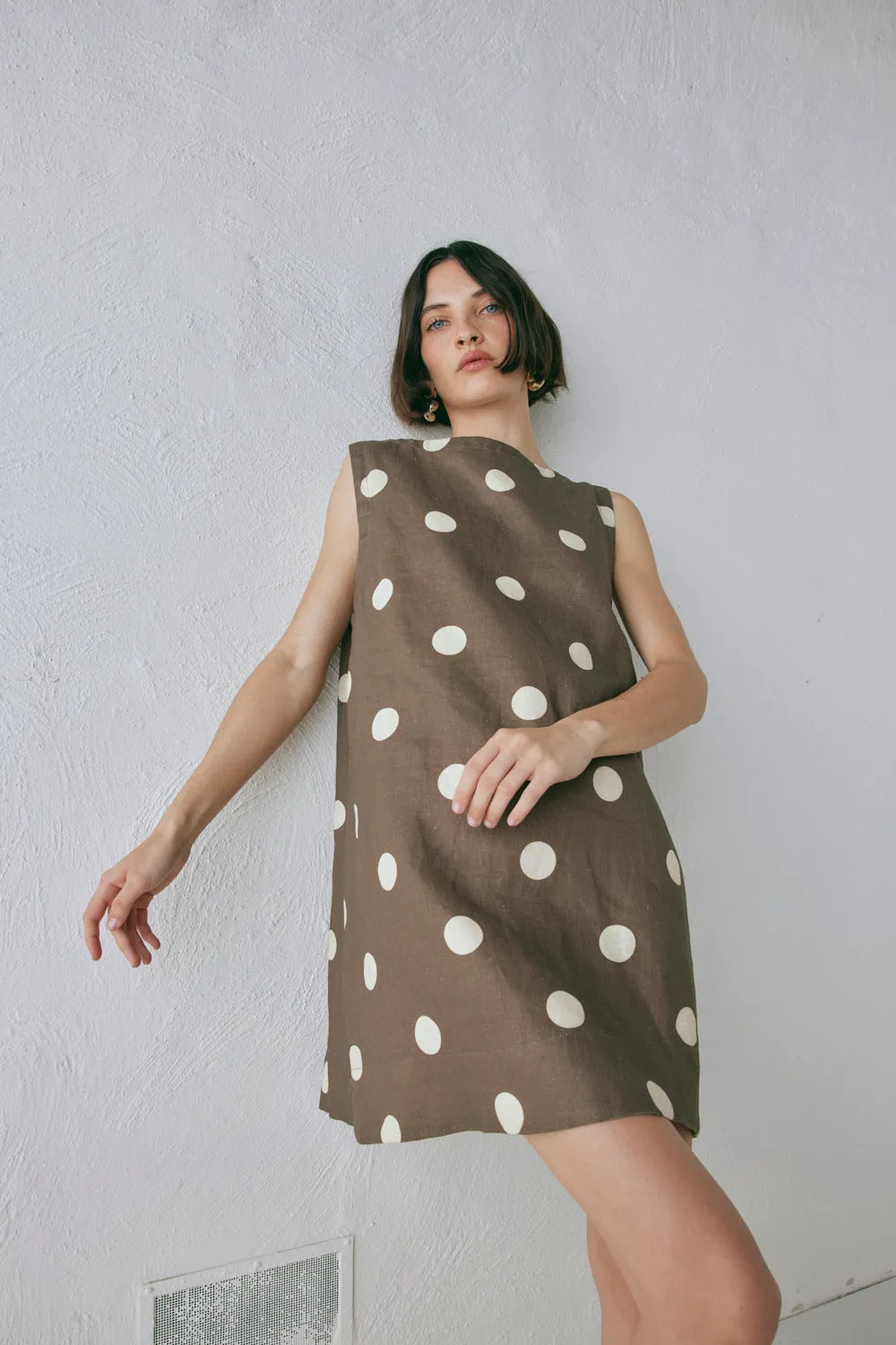 Aftersun Linen Mini Dress Spot sold by Verge Girl product image thumbnail 5
