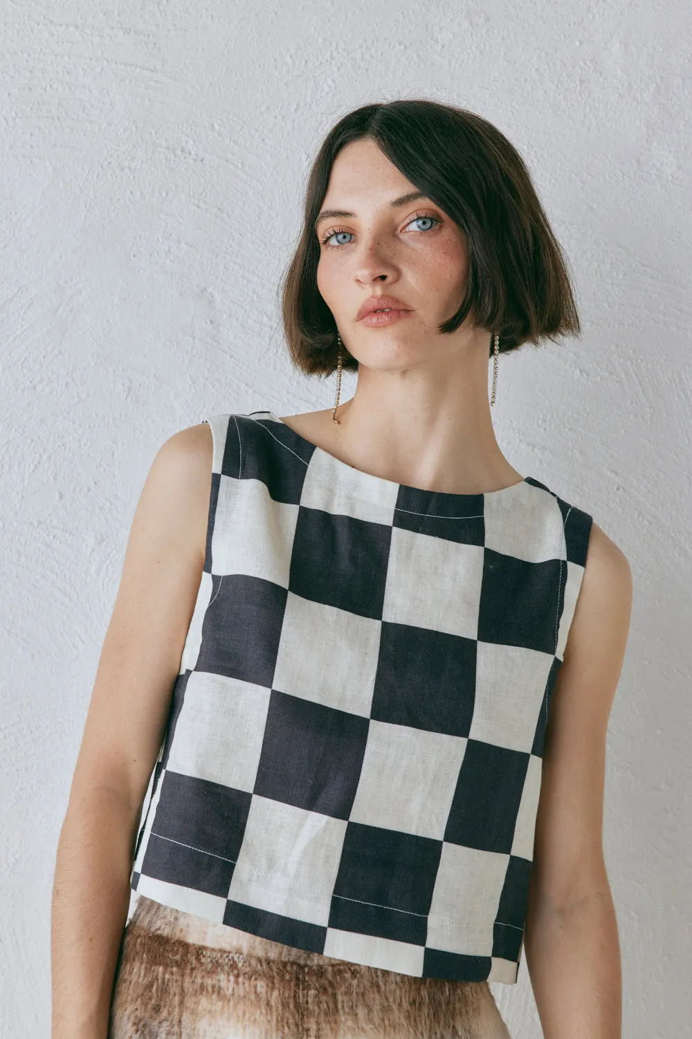 Naya Linen Top Check sold by Verge Girl product image thumbnail 5