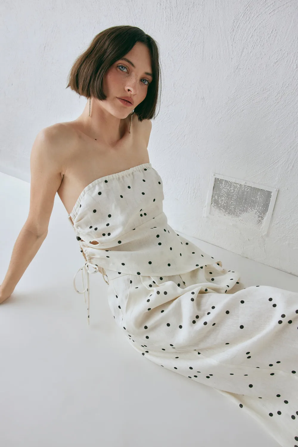 Sunrays Linen Top Dot sold by Verge Girl