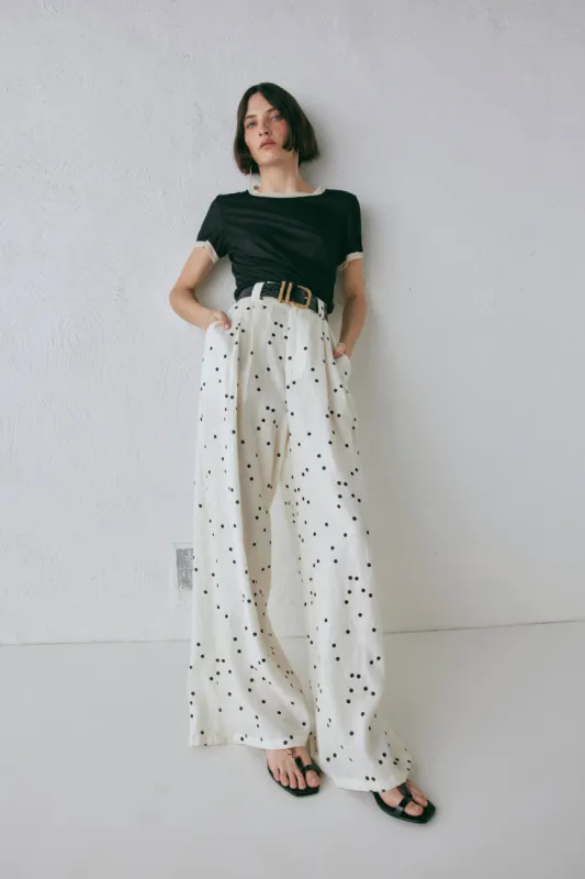 Skye Linen Pants Dot sold by Verge Girl