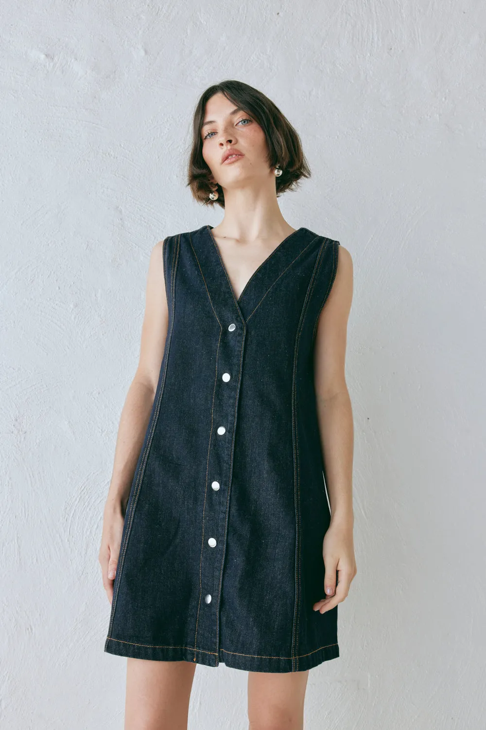 Aston Denim Mini Dress Indigo sold by Verge Girl product image thumbnail 3
