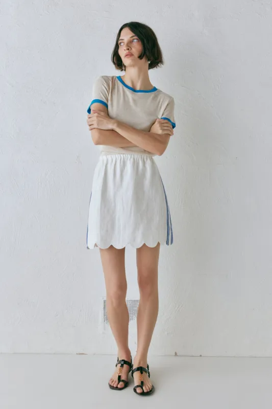 Nature of Art Linen Mini Skirt Vienna sold by Verge Girl