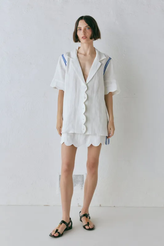 Gigi Linen Shirt Vienna sold by Verge Girl