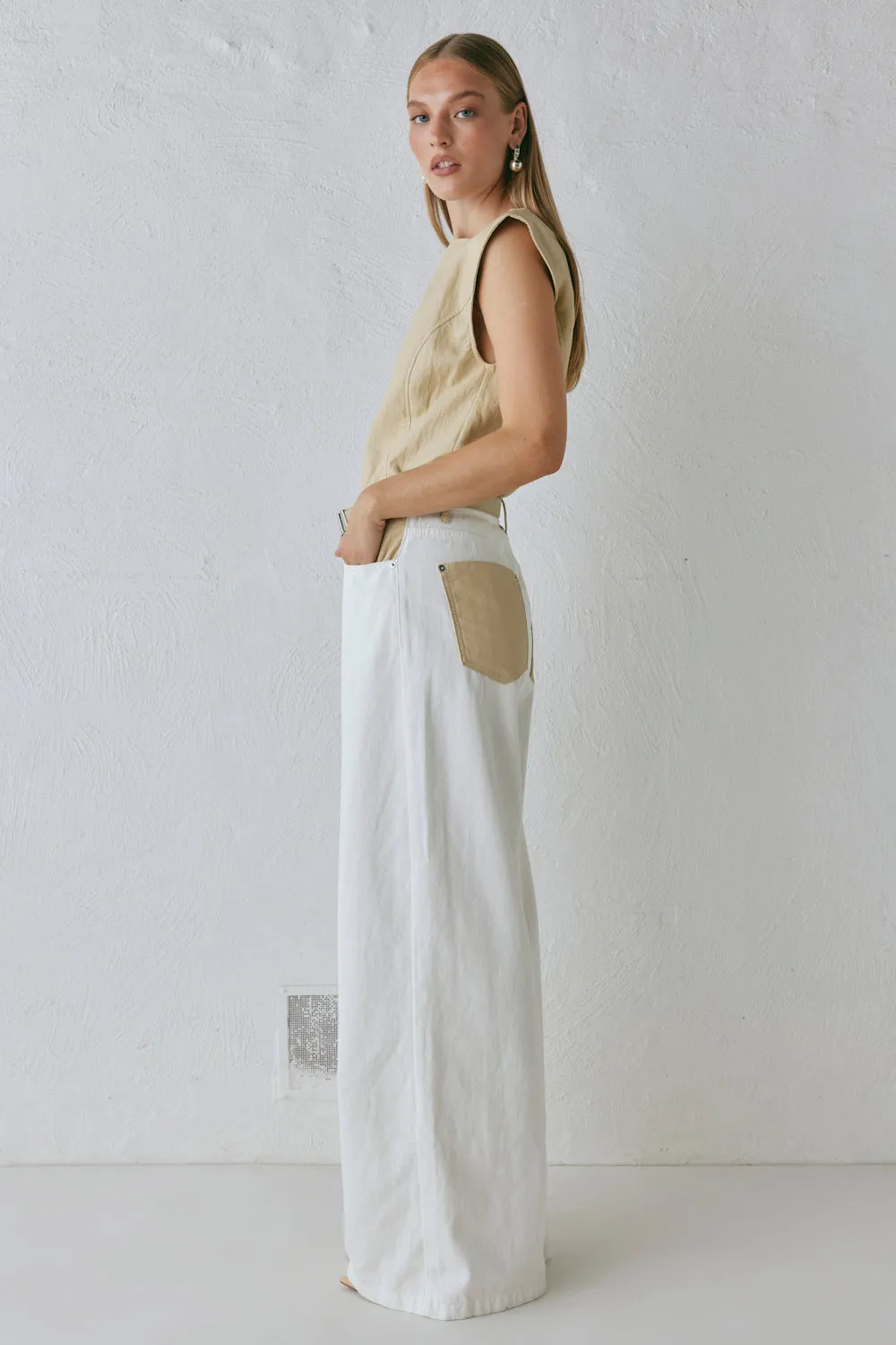 Sutton High Rise Denim Jeans White sold by Verge Girl product image thumbnail 2