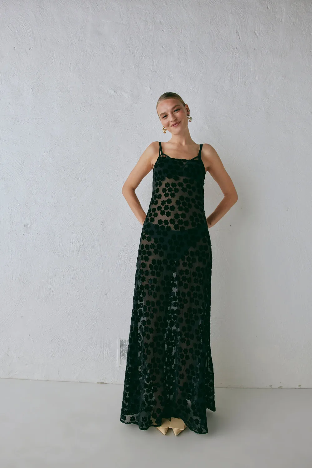 Iris Bias Cut Maxi Dress Black sold by Verge Girl product image thumbnail 5