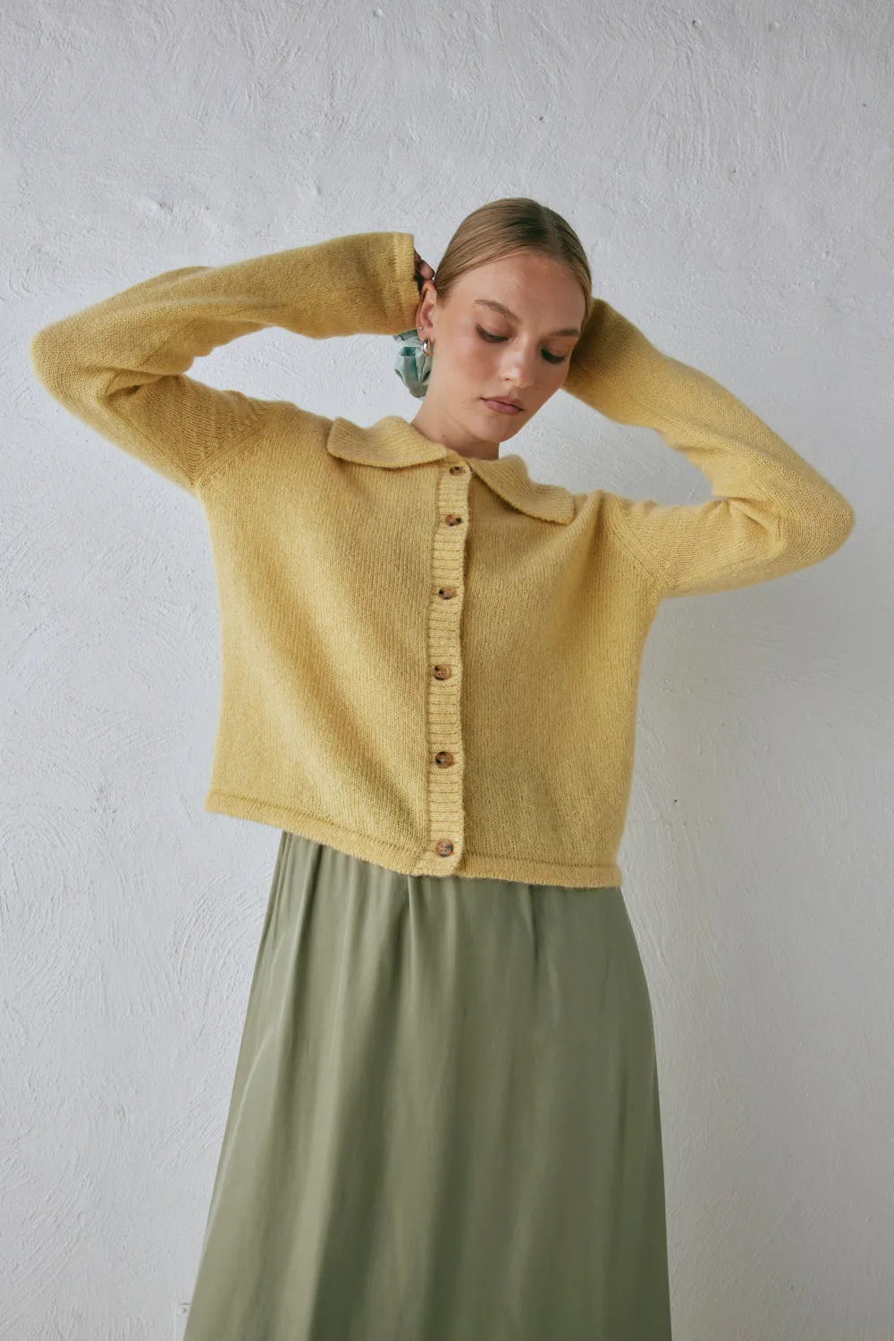 Avery Knit Cardigan Lemon sold by Verge Girl product image thumbnail 4