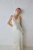 Meet Me On The Dance Floor Bias Cut Maxi Dress Cream sold by Verge Girl