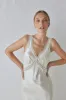 Meet Me On The Dance Floor Bias Cut Maxi Dress Cream sold by Verge Girl