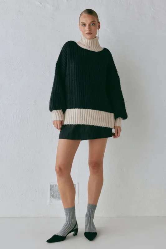 Ada Knit Jumper Black made by Verge Girl