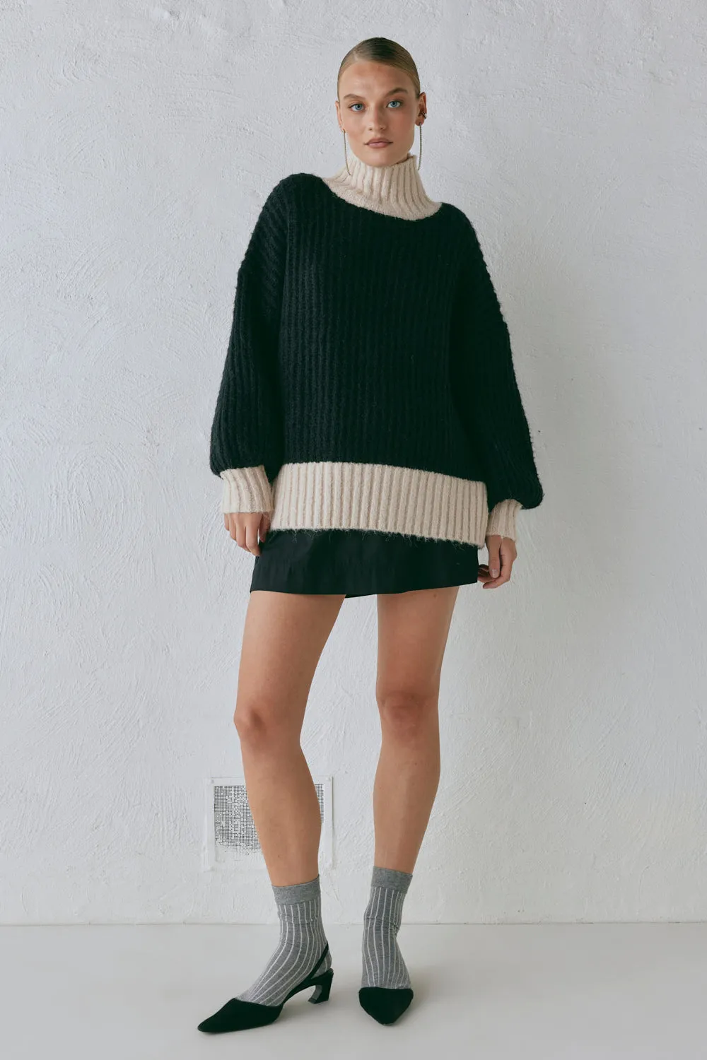 Ada Knit Jumper Black sold by Verge Girl