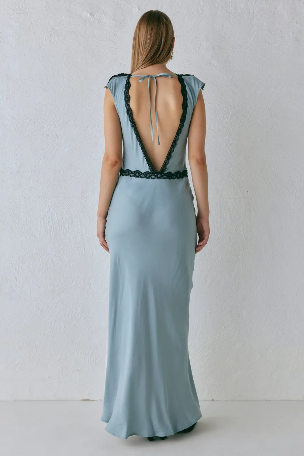 The Ivy Bias Cut Maxi Dress Steel sold by Verge Girl product image thumbnail 5