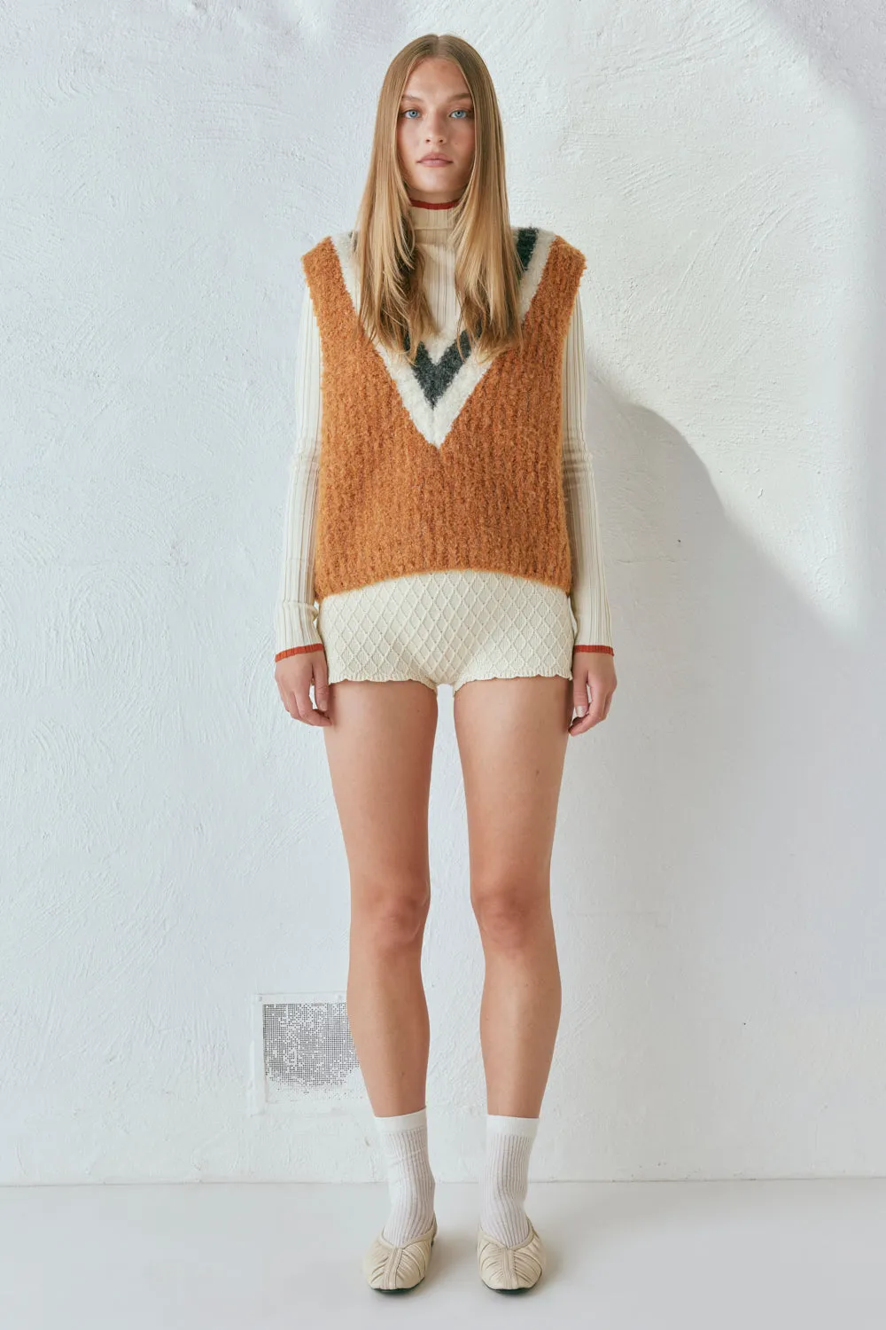 Macy Knit Vest Burnt Orange sold by Verge Girl product image thumbnail 4